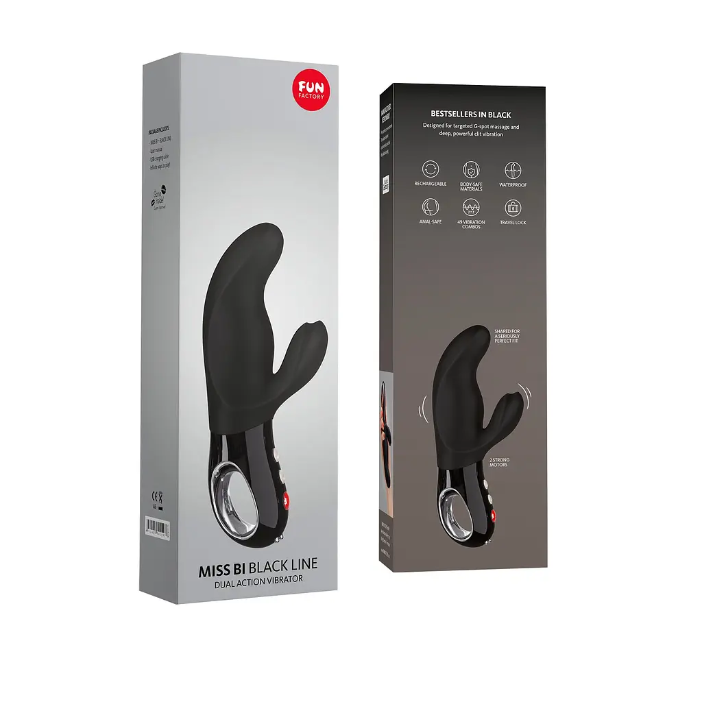 Вібратор Fun Factory Miss Bi 17 см чорний - фото 7