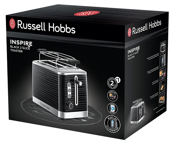 Тостер 24371-56 Inspire Black Russell Hobbs teh0026448 - фото 5