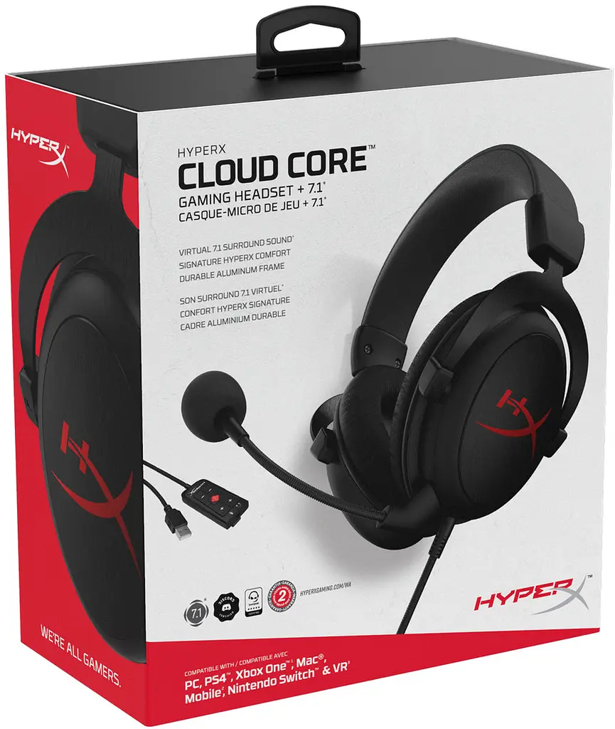 Наушники HyperX Cloud Core + 7.1 Black (HX-HSCC-2-BK/WW) - фото 7