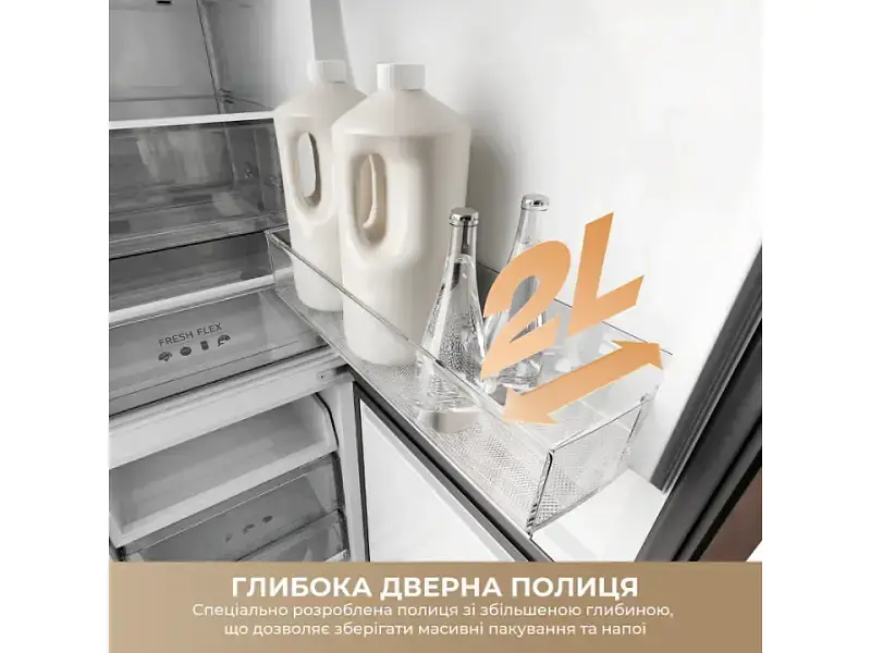 Холодильник з морозильною камерою Dreame MegaPro 185 см клас E White (DRB400WMWEUA) - фото 8