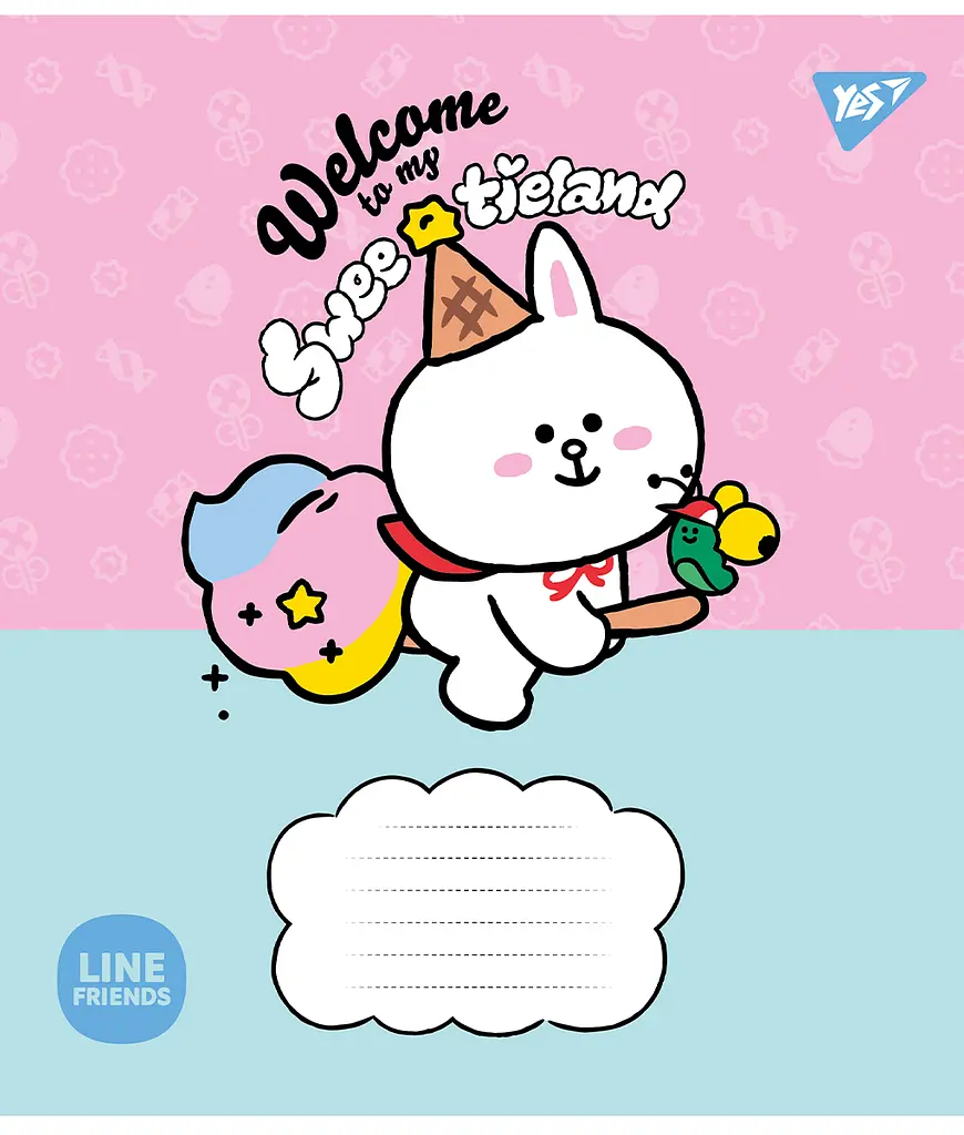 Набір зошитів шкільних YES А5/12 лінія Line Friends Sweetieland 25 шт (766949) - фото 2