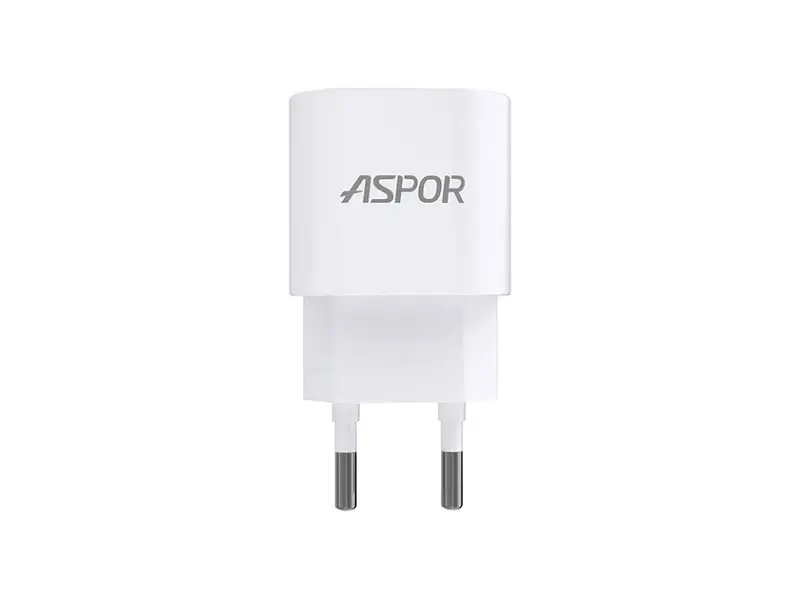 Мережевий зарядний пристрій Aspor A818 Plus (1USB/2.4 A) White - фото 2