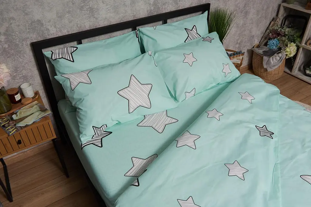 Комплект постільної білизни Moon&Star Бязь Gold Люкс Child Stars євро 200х220 наволочки 4х50х70 - фото 5