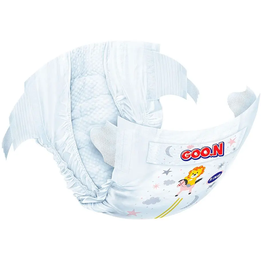 Подгузники на липучках Goo.N Premium Soft 2 (4-8 кг), 140 шт. (2 уп. х 70 шт.) - фото 3