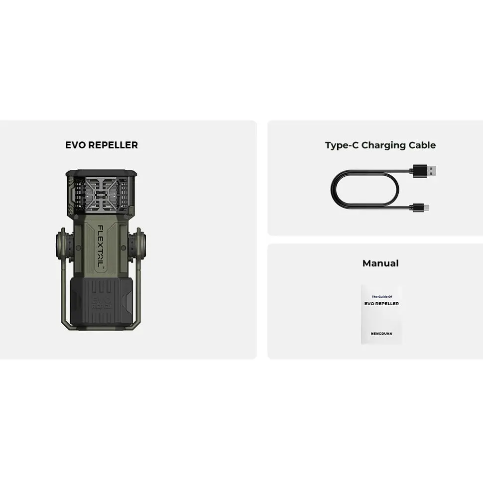 Кемпинговый фумигатор-фонарь Flextail Evo Repel с функцией Power Bank Type-C (Зеленый) - фото 2