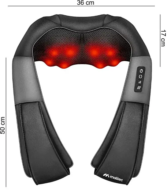 Масажер для шиї, плечей і спини Maltec PRO-Comfy30W-02, 30 Вт, з підігрівом, термотерапією та 8 масажними кульками - фото 2