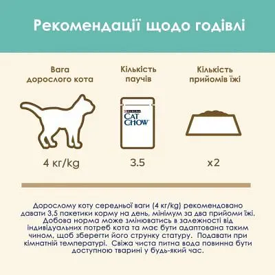 Вологий корм для кішок Purina Cat Chow Hairball з куркою та зеленою квасолею в желе 85г (7613037031393) - фото 8
