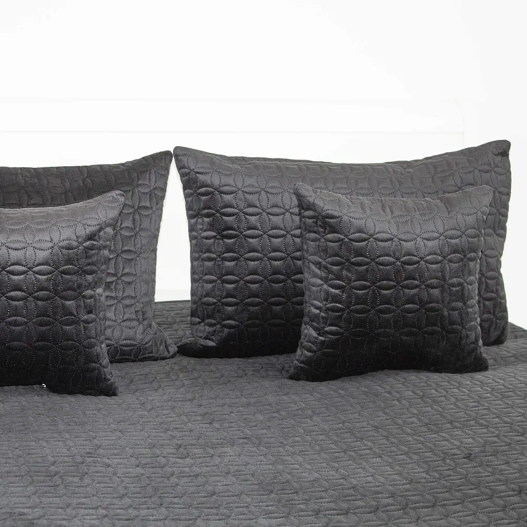 Покривало ТЕП Velour Мозаїка 150x210 см чорний (4-00515_36188) - фото 3