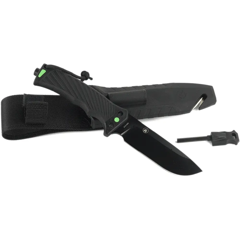 Ніж Ganzo G8012V2-BK з паракордом чорний - фото 2