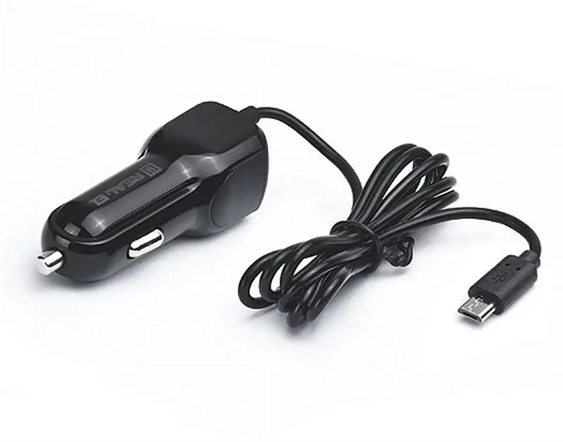 Автомобільний зарядний пристрій REAL-EL CA-15 (2USB, 2.1A) Чорний + кабель microUSB