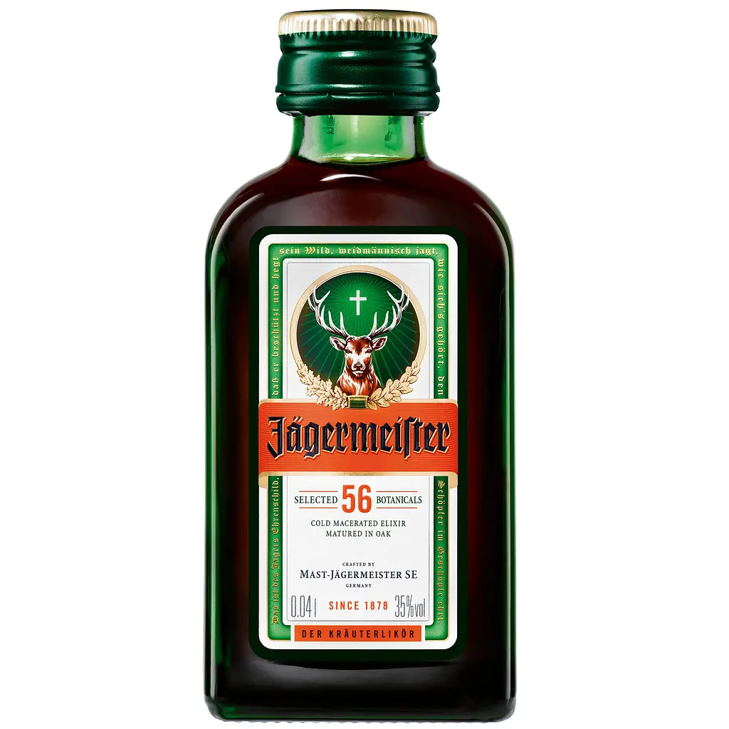 Упаковка лікеру Jagermeister 35% 0.96 л (0.04 л х 24 шт.) - фото 2