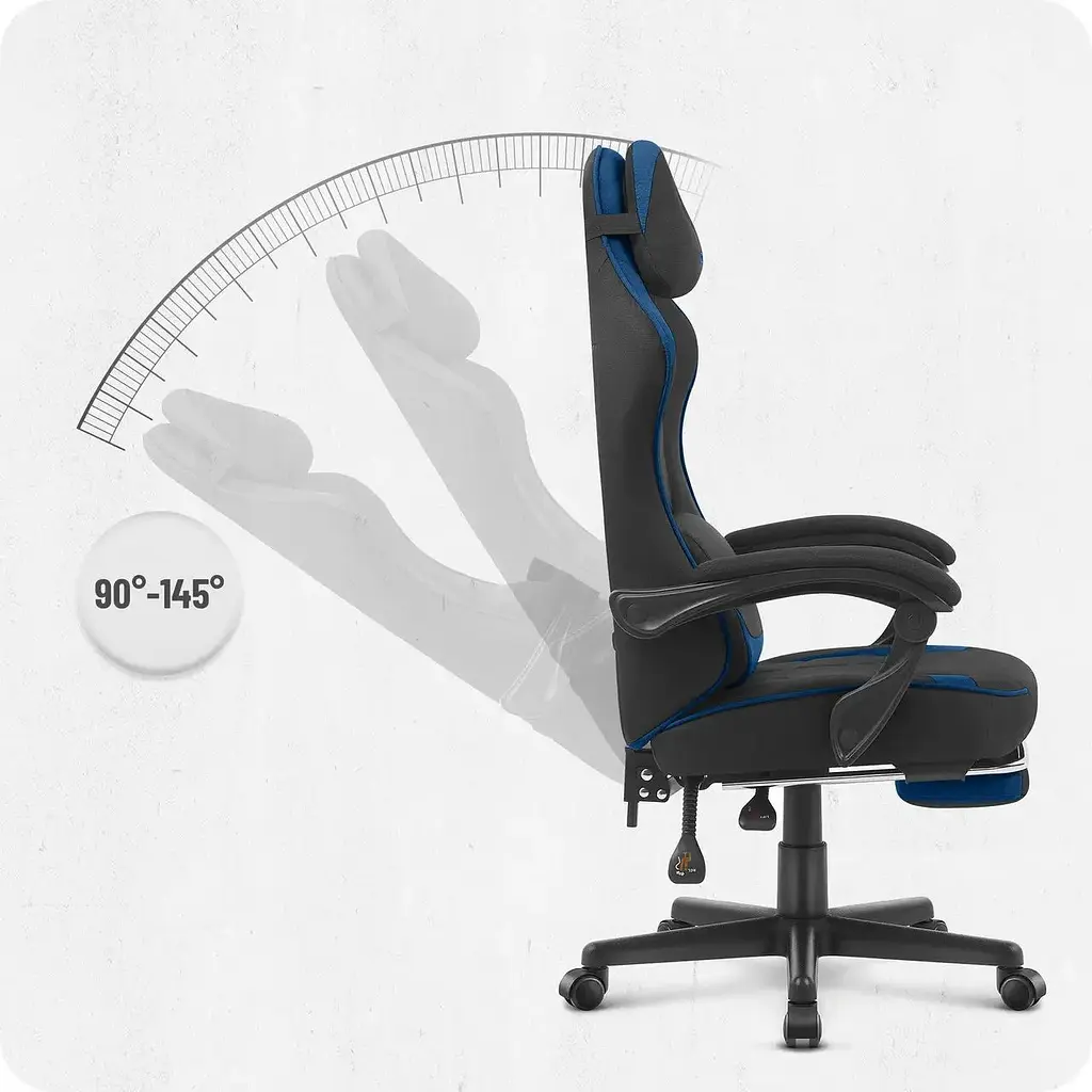 Кресло Cabro C504 Black-Blue (ткань) - фото 4