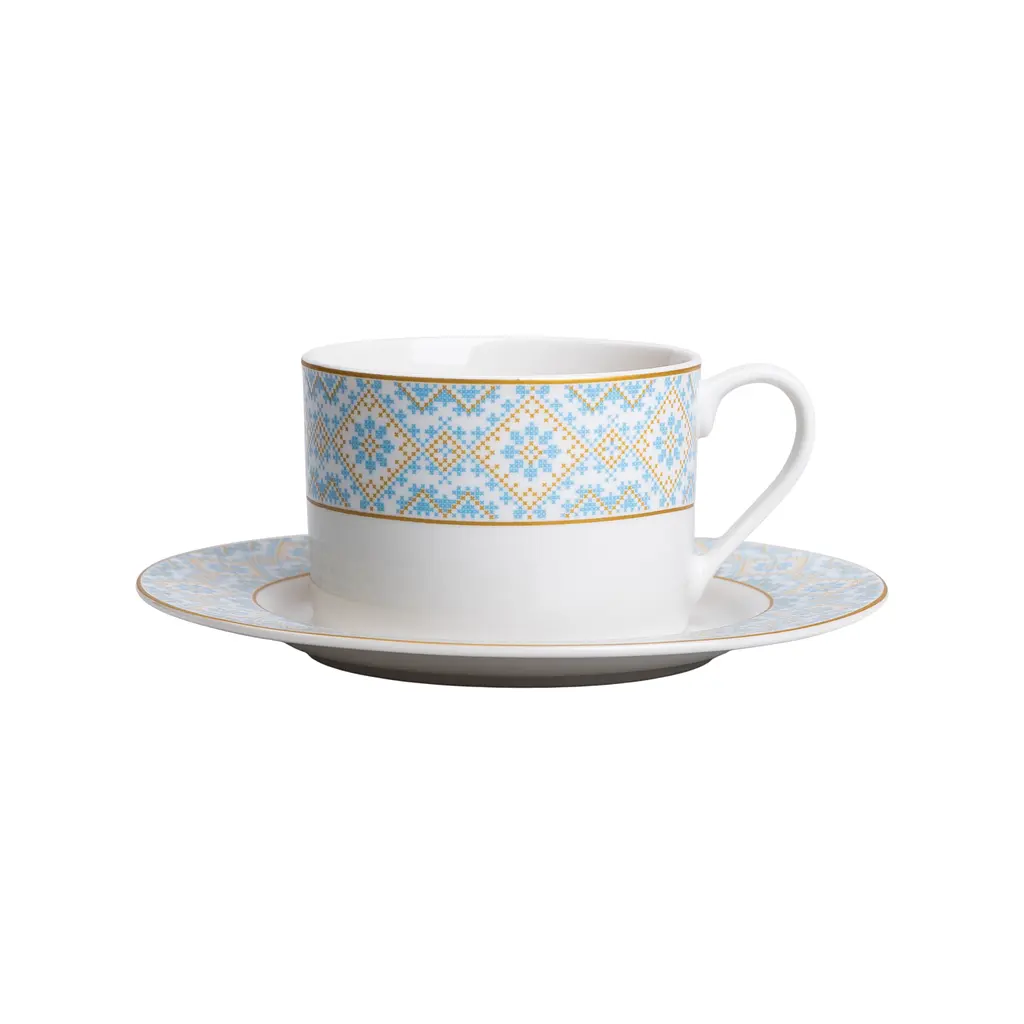 Чашка Yiwu Ethnic керамічна 250 мл біла HP-7-741 - фото 2