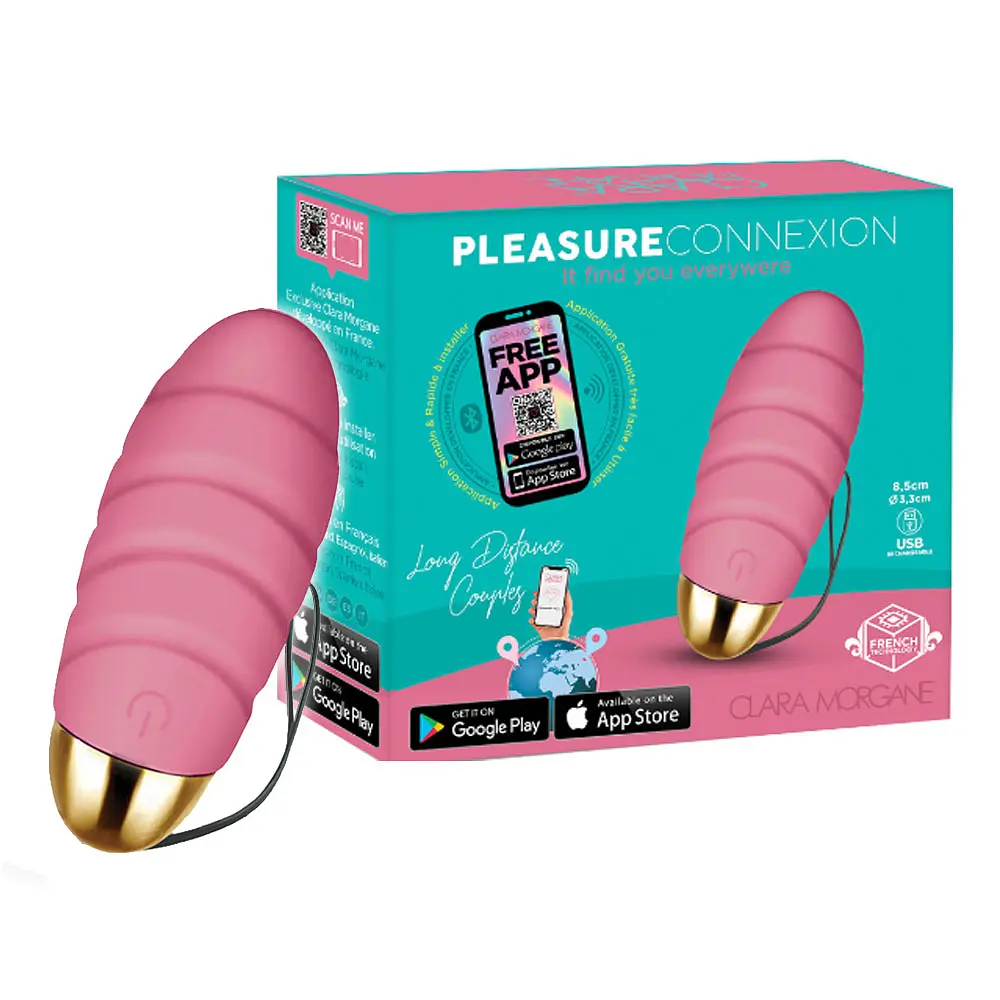 Віброяйце Clara Morgane Pro Pleasure Connexion 8.5 см рожевий - фото 3