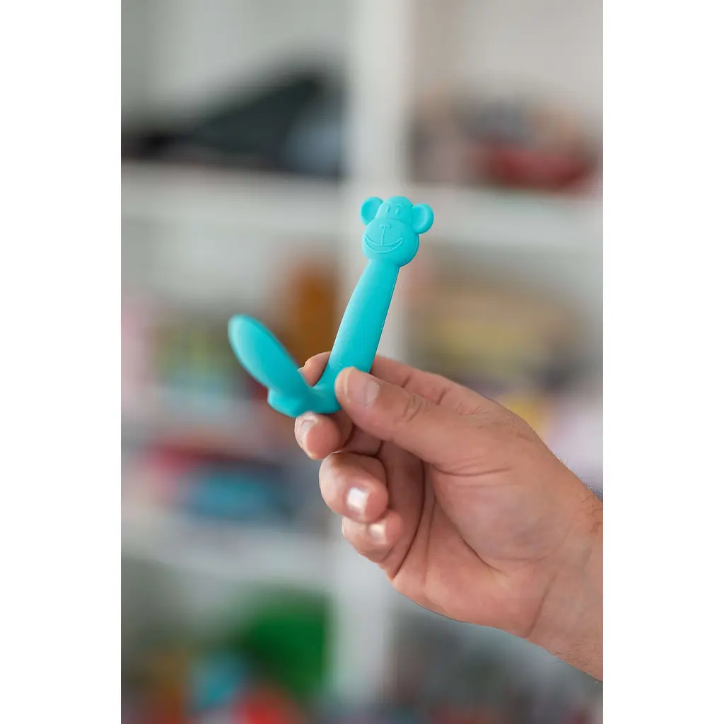 Ложка силіконова Suavinex Animal з мавпою зелена (401354) - фото 5