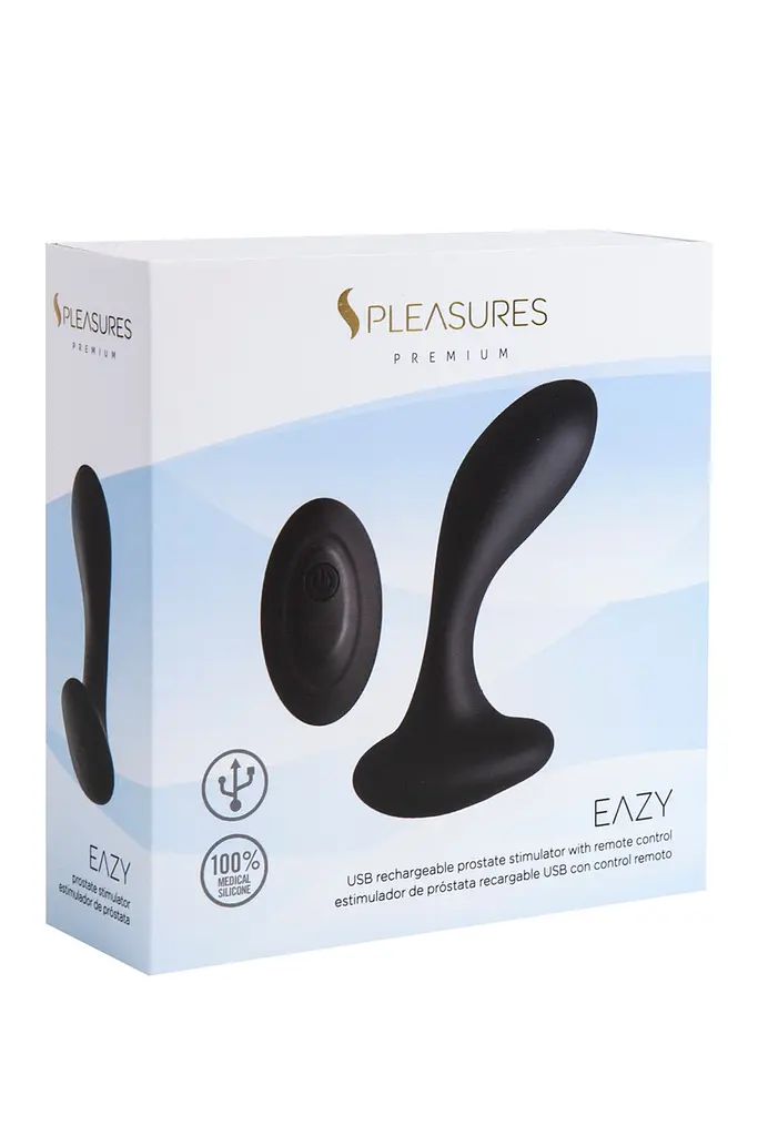 Стимулятор простати Pleasures Premium Eazy 12,5 см (чорний) - фото 6