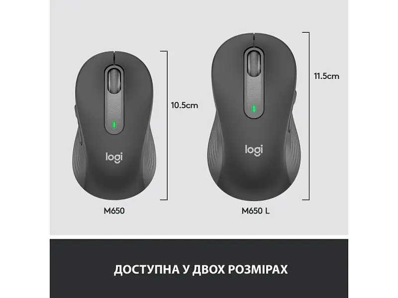 Миша Logitech Signature M650 L Wireless Graphite (910-006236) - фото 2