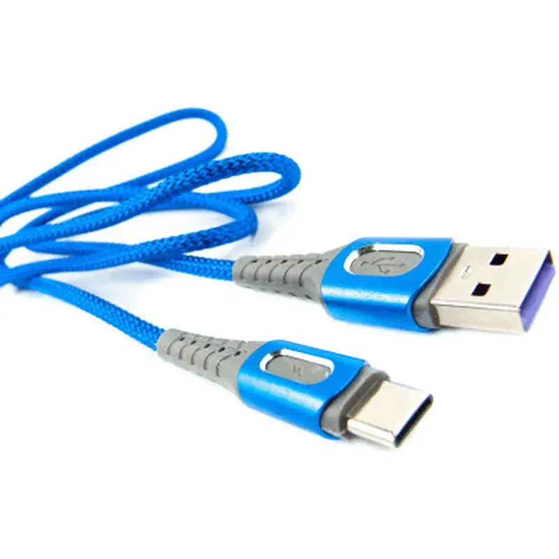 Дата кабель USB 2.0 AM to USB-C 1.0m blue Dengos (NTK-TC-LP-BLUE) - фото 3