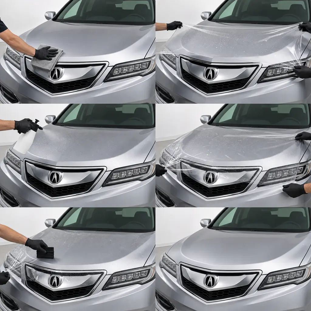Антигравійна захисна бронеплівка за лекалами для Acura RDX TX2/CDU facelift 2016-2018 - повний кузов - фото 3
