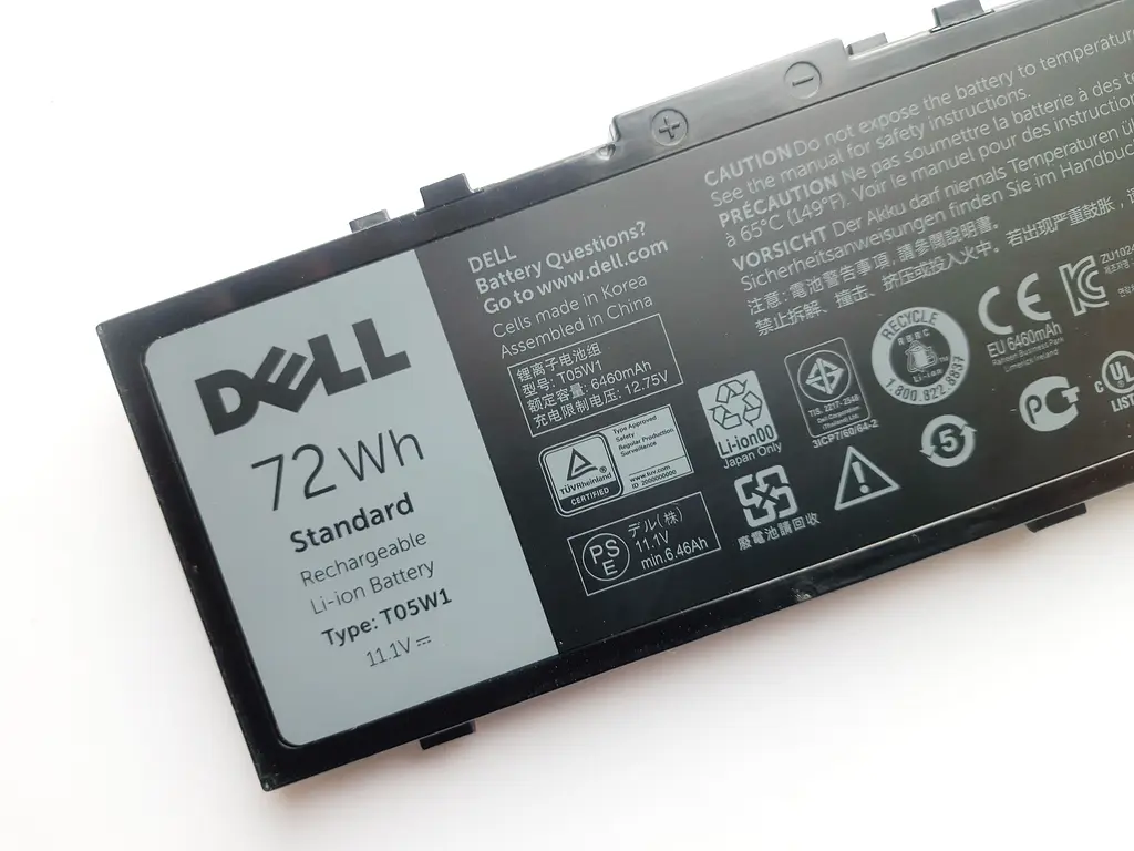 Акумулятор для ноутбука Dell Precision 7510 T05W1, 6460 mAh (72Wh), 6cell, 11.1V, Li-ion, чорний - фото 3