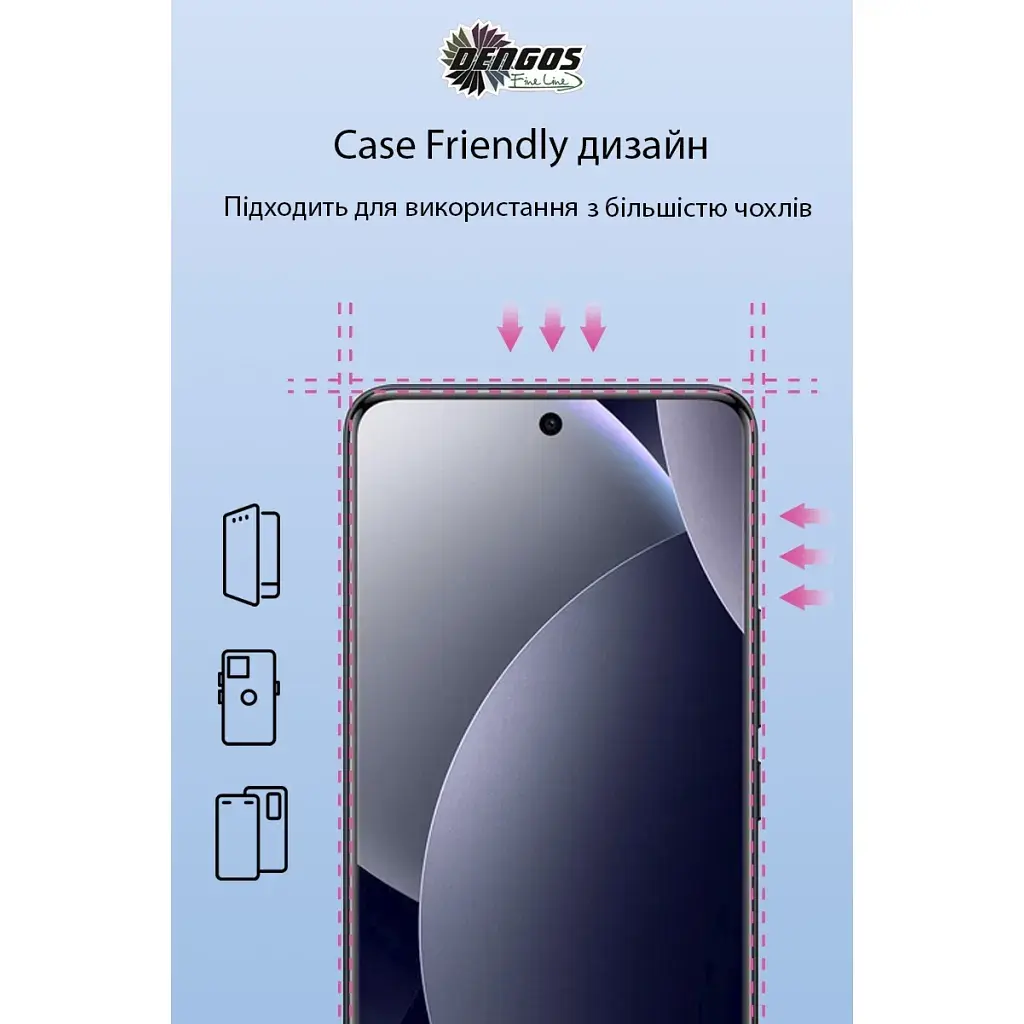 Скло захисне Dengos Full Glue Xiaomi Redmi Note 15 Pro 4G Black (TGFG-445) - фото 3
