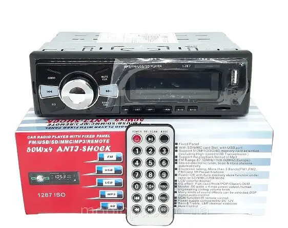 Автомагнитола XPRO 1287 USB 2.0 порт microSD слот 1DIN черный (LP-90997_462) - фото 3