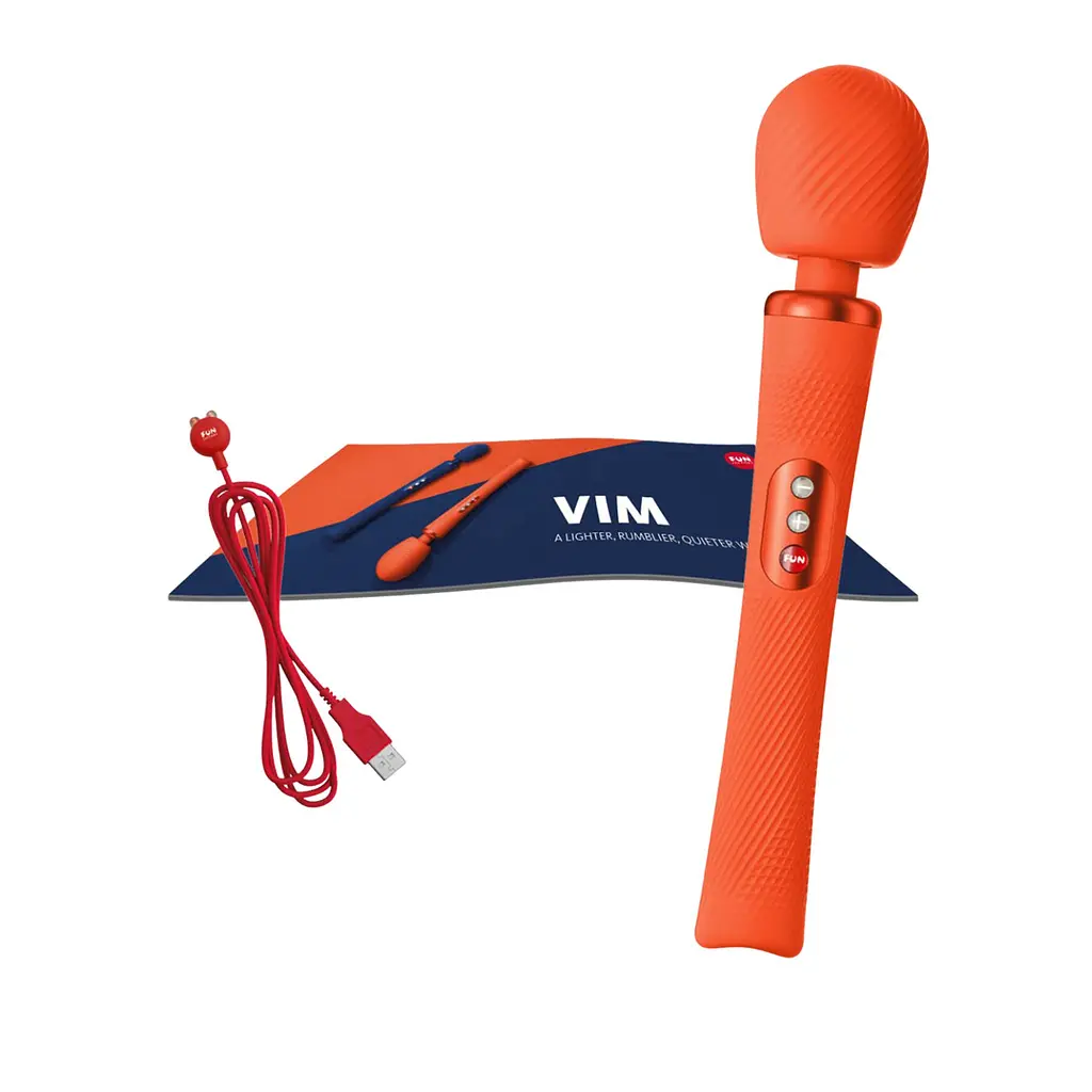 Вібромасажер Fun Factory VIM Vibrating Wand sunrise orange, суперпотужний та легкий, до 6 годин роботи - фото 8