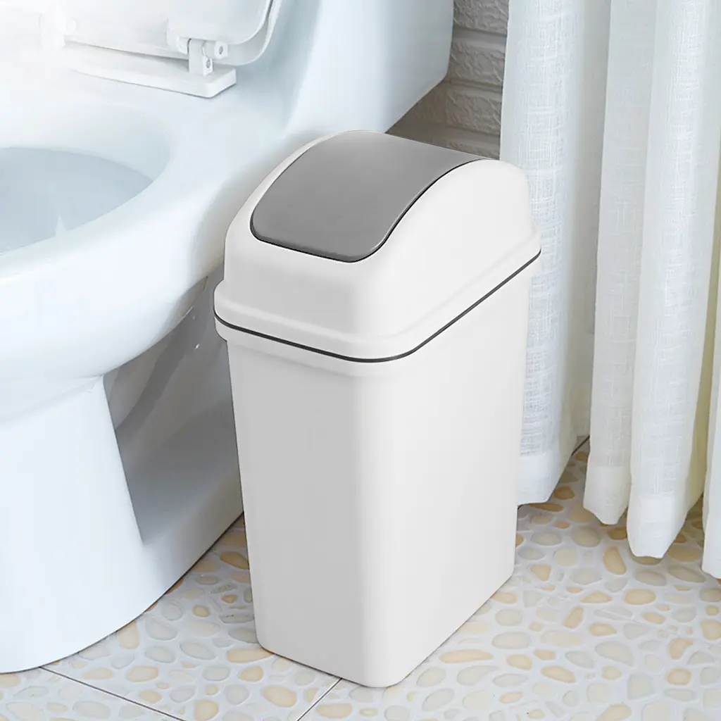 Відро для сміття MBM My Home з кришкою 15 л сіре (BIN-12 15L GRAY) - фото 8