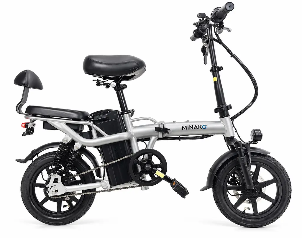Електровелосипед Minako Mini 14 (1000W, 24Ah) складаний, з пасажирським сидінням - фото 3