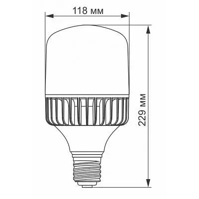 Лампочка Videx A118 50W E40 5000K 220V (VL-A118-50405) - фото 3