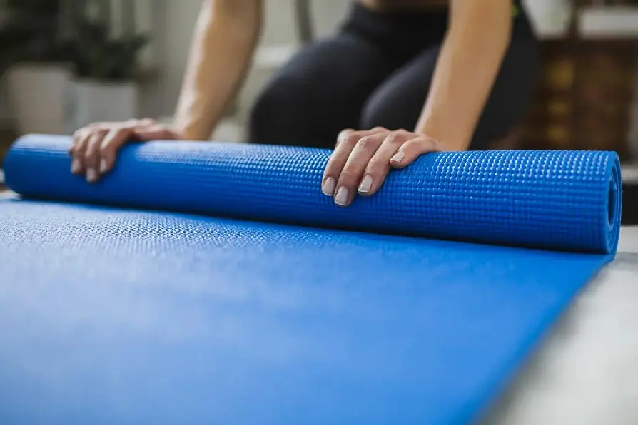 Килимок для йоги та фітнесу Power System PS-4014 PVC Fitness-Yoga Mat Blue (173x61x0.6) (PS-4014_Blue) - фото 9
