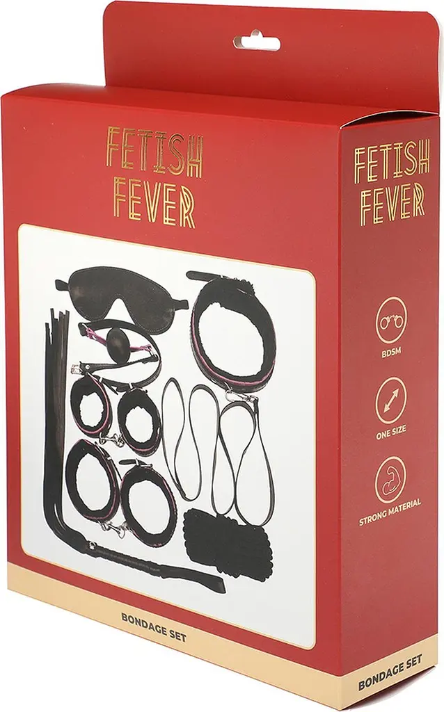 BDSM набор Fetish Fever Bondage Set 7 шт (черный) - фото 2