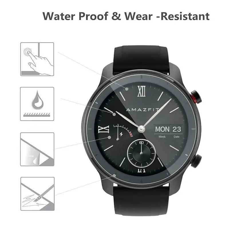 Закаленное защитное стекло VSKEY для часов Amazfit GTR 42 мм, диаметр 32,5 мм - фото 2