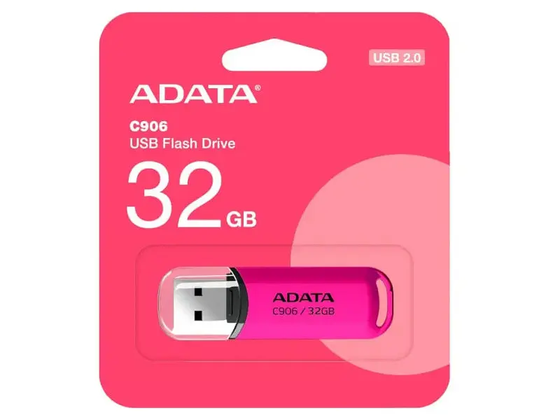 USB флеш накопичувач ADATA 32 GB C906 USB 2.0 Pink (AC906-32G-RPP) - фото 4