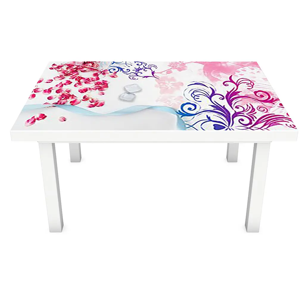 Вінілова наклейка на стіл Зерна Граната Візерунки самоклейка плівка Рожевий 60х120 см Happy Pocket Z183802 - фото 2