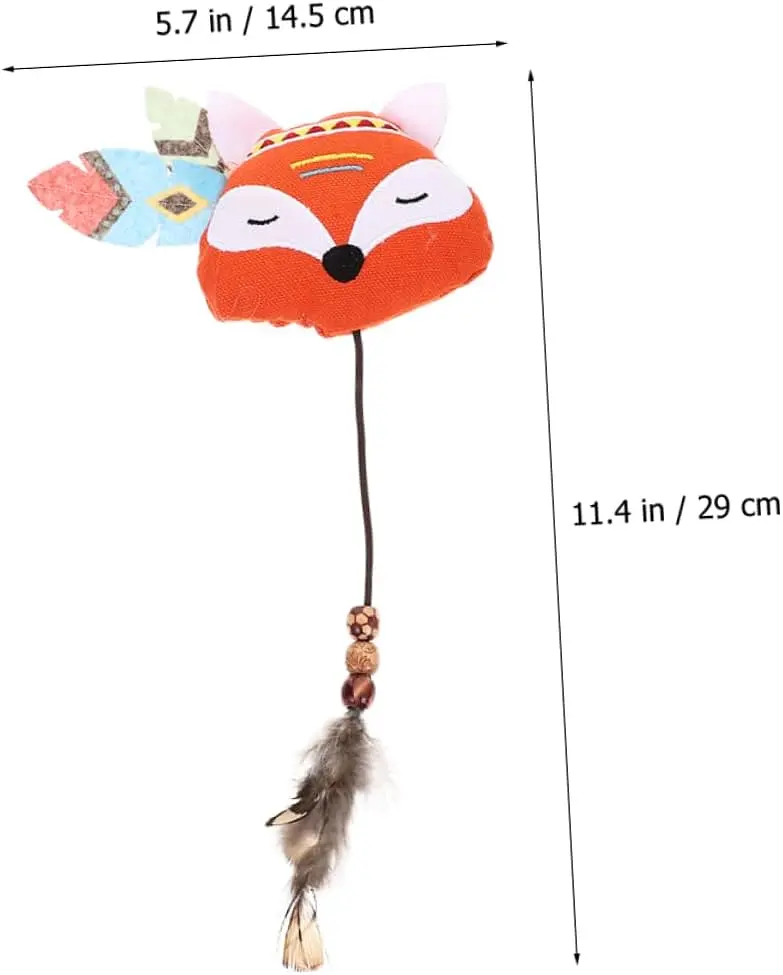 М'яка іграшка для котів EcoToys Лиса з котячою м'ятою 10x7.5 см - фото 5