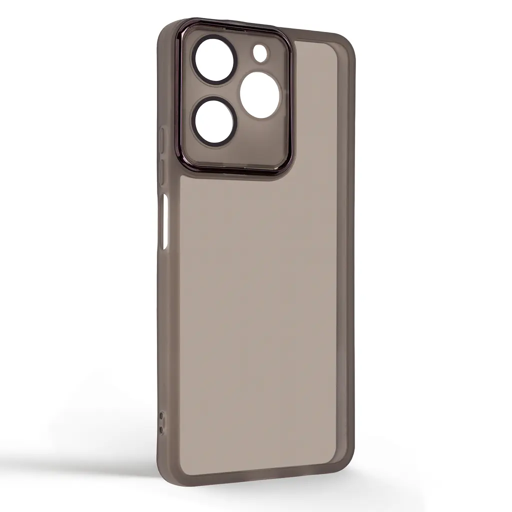 Защитный чехол для Realme Note 70 4G, Shade, черный, TPU+PC, матовый, защита всего корпуса, панель-накладка, противоударный, с большими бортами, амортизирует удары при падениях, ArmorStandart (ARM88826) - фото 2