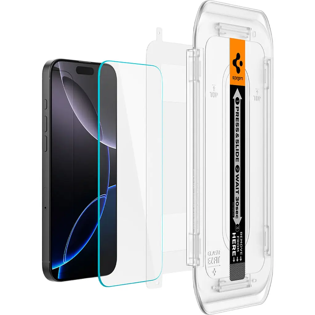 Захисне скло Spigen EZ Fit Glas.tR для Apple iPhone 16 Pro Crystal Clear [AGL07928] 2-Pack [117849] - фото 2