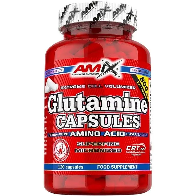 Амінокислота AMIX L-Glutamine 800 mg, 120 капсул - фото 1