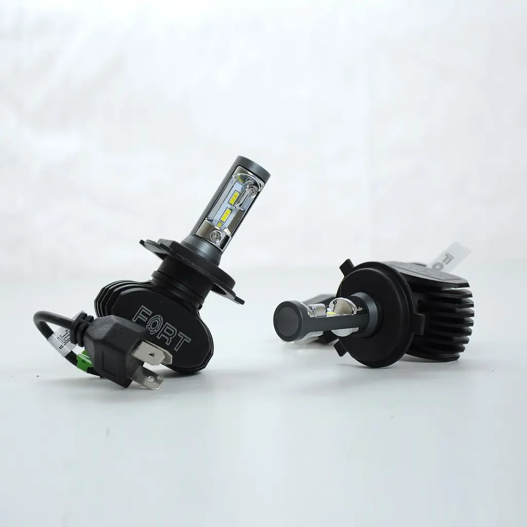 LED лампи автомобільні FORT F1 H4 радіатор 4000Lm/CSP Chip/28W/5000K/IP65/9-16V 2шт
