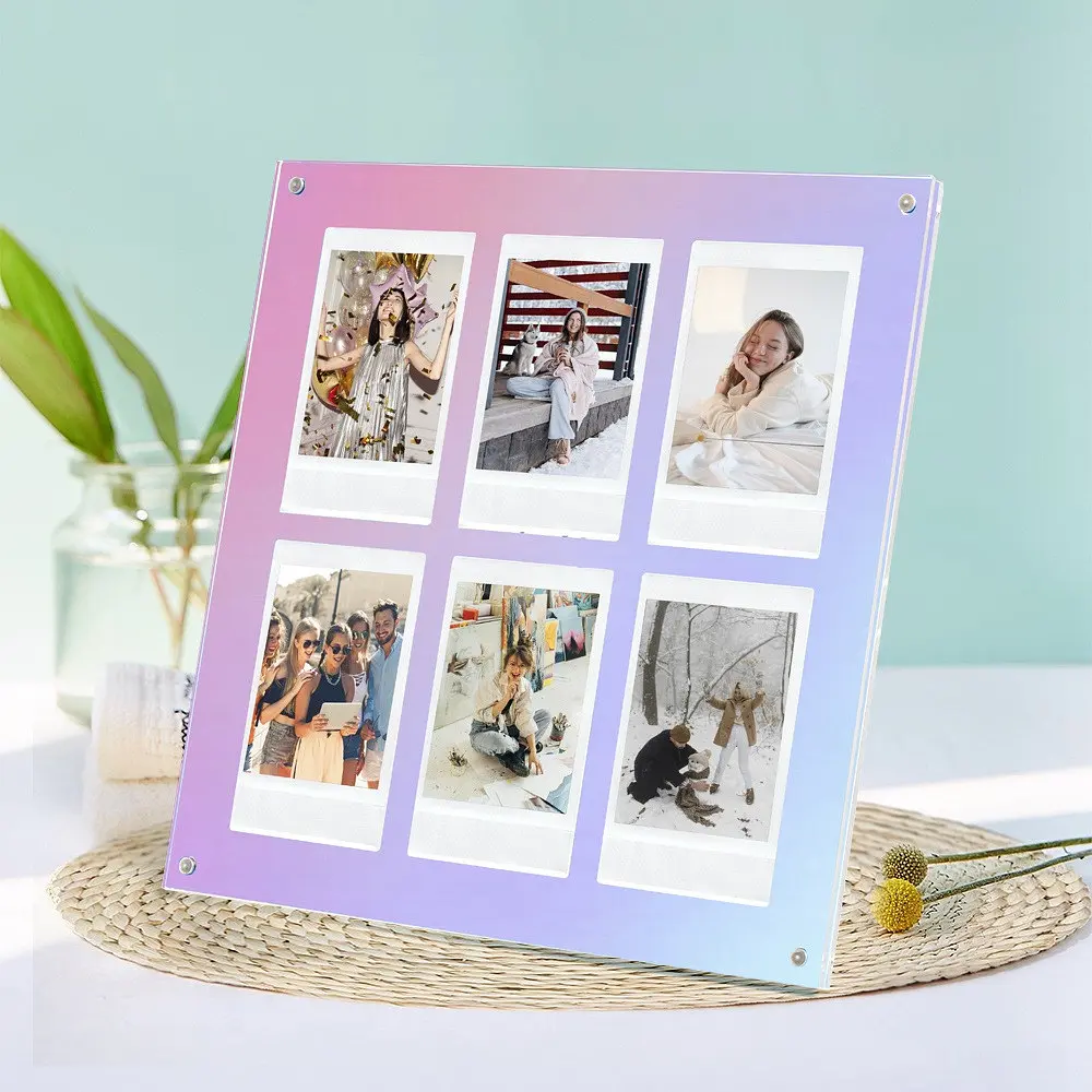 Фоторамка Fujifilm Instax Mini на 6 фото акрилова, різнокольорова - фото 3