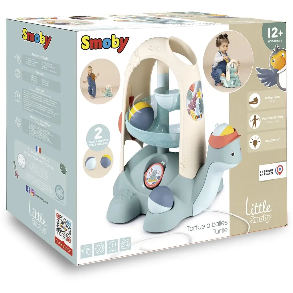 Іграшка для розвитку Smoby Little 2 в 1 Черепашка 28x20x29 см (140310) - фото 2