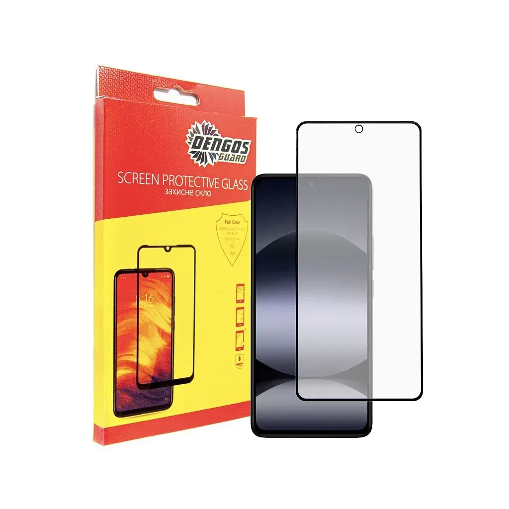 Скло захисне Dengos Full Glue Xiaomi Redmi Note 14 (black) (TGFG-381)