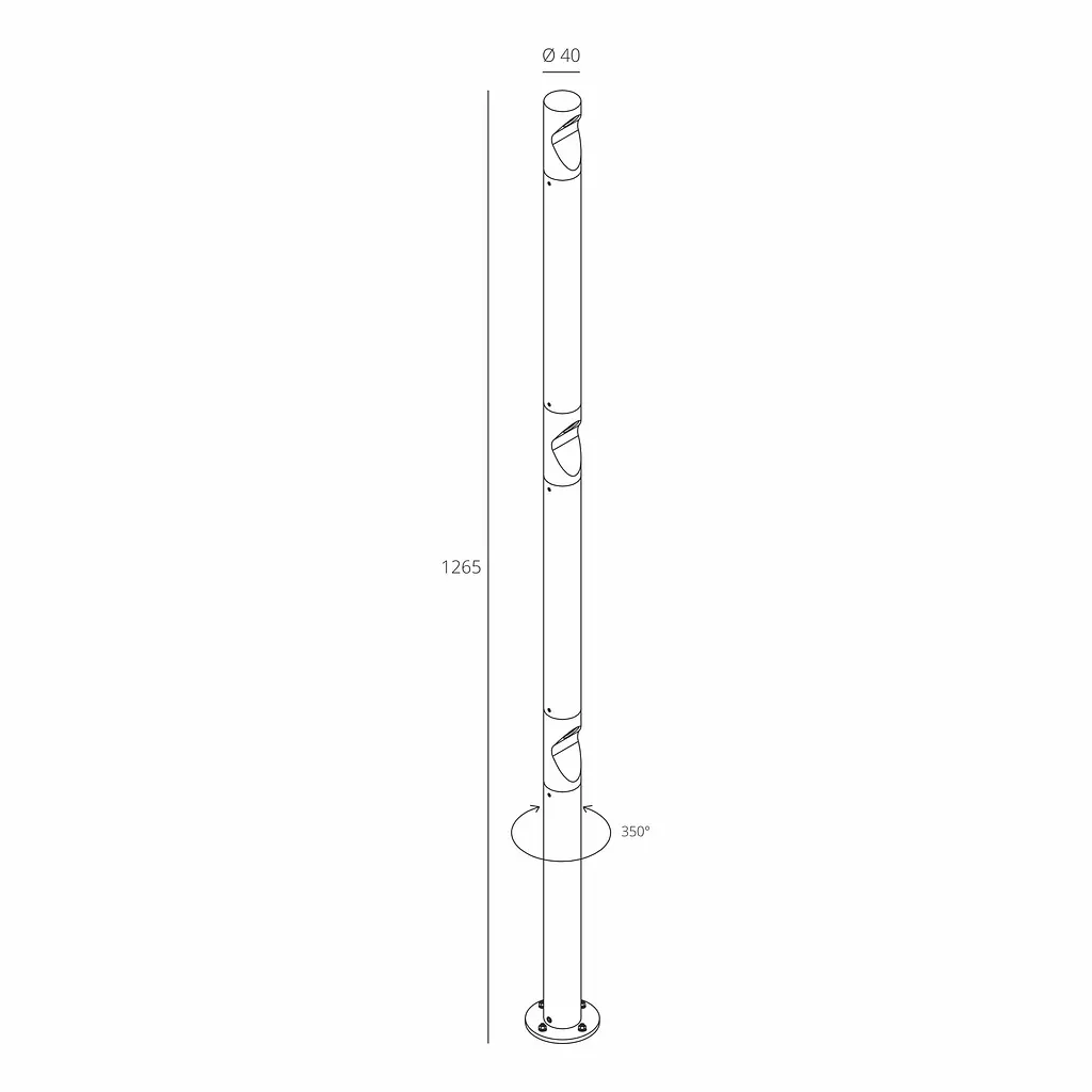 Уличный светильник Skarlat ROL20240 3×2W BK 3000K - фото 2