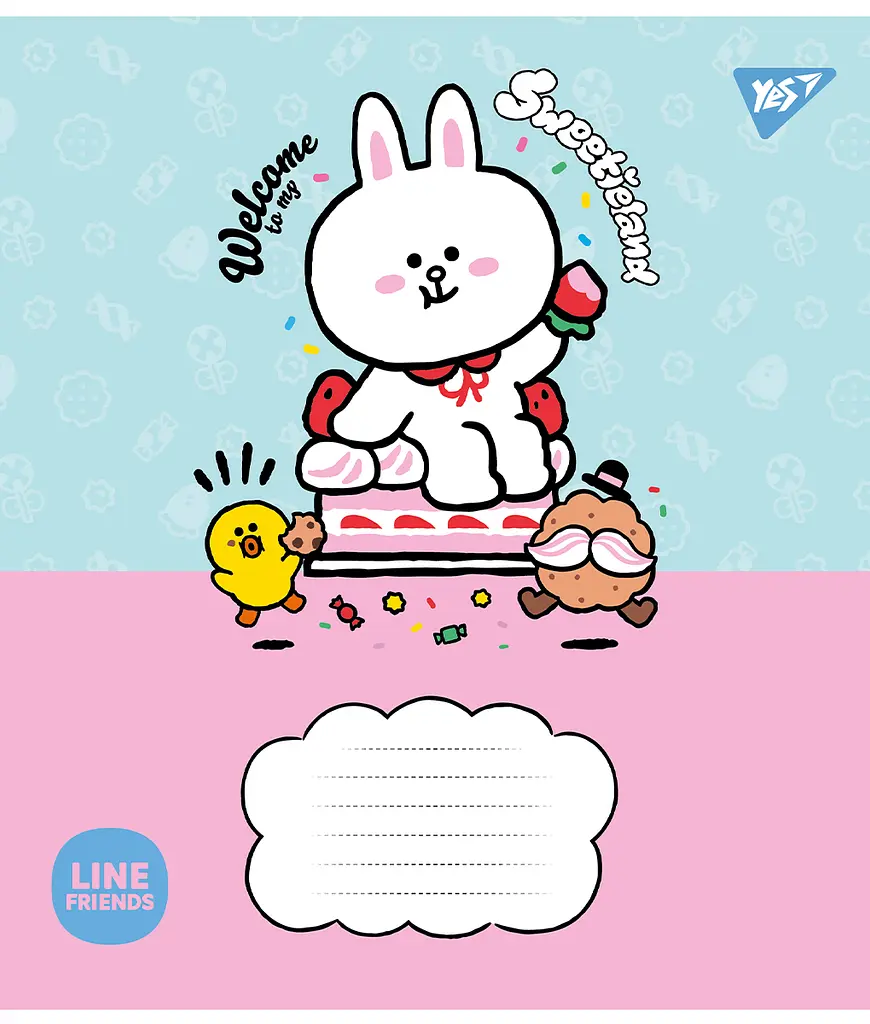 Набір зошитів шкільних YES А5/12 лінія Line Friends Sweetieland 25 шт (766949) - фото 3