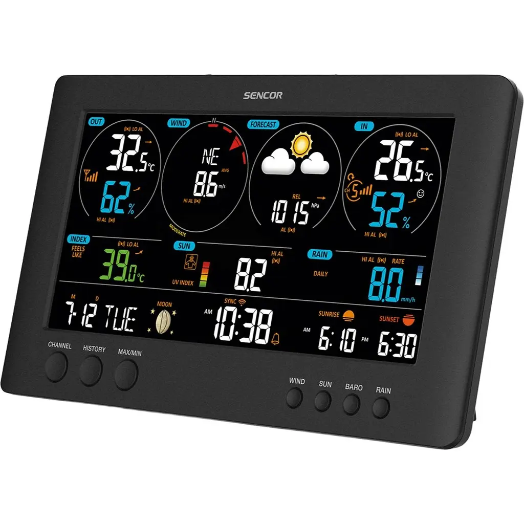 Розумна метеостанція Sencor SWS 12500 WIFI чорна [134772] - фото 4