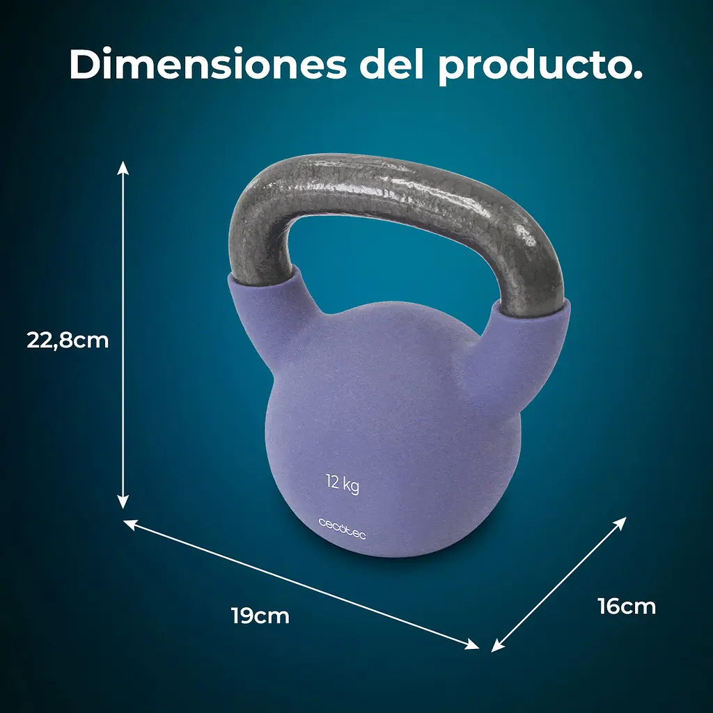Гиря Cecotec Drumfit KettleBell 12000 Neo 12кг - фото 3