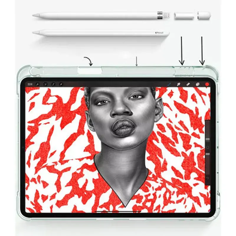 Чохол до планшета BeCover TPU Edge mount Apple Pencil Apple iPad 10.9" 2022/24/11" 2025 Dark Green (708482) - фото 5