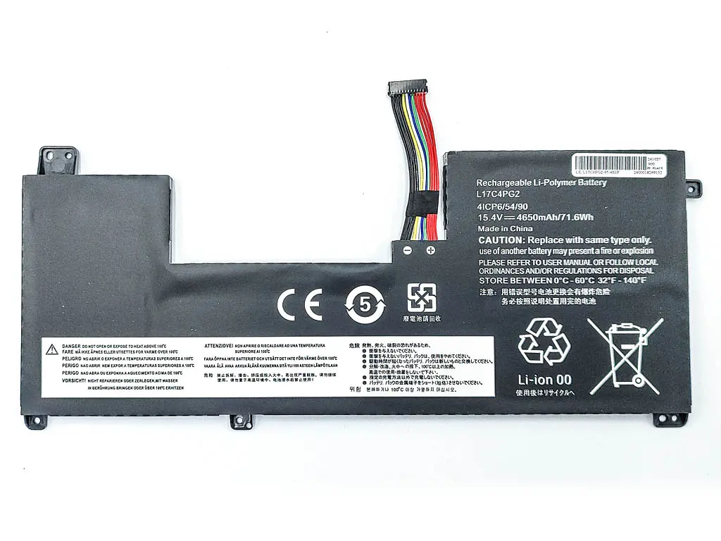 Акумулятор L17C4PG2 для Lenovo Legion Y730-17, Y740-17ICHG, Y730-17ICH, Y740-17ICH (L17M4PG2 L17L4PG2 L17S4PG2 L17C4PG2) (15.4V 4650 mAh 71Wh) - фото 2