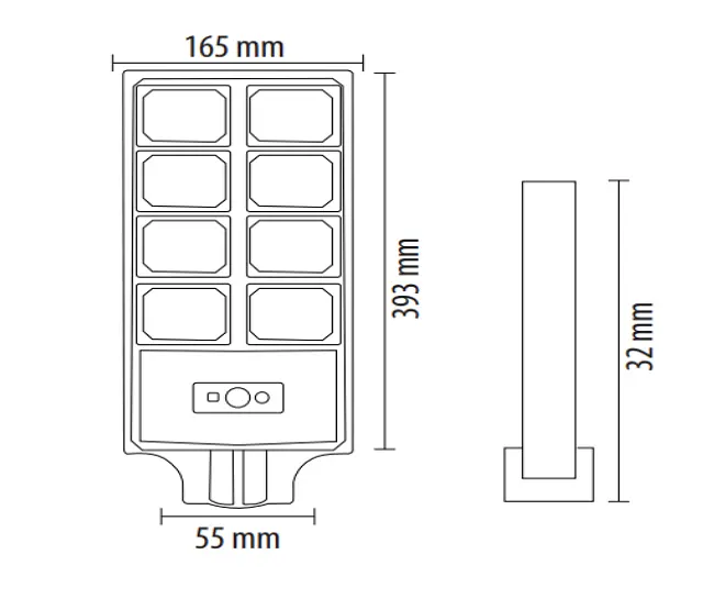 Уличный светодиодный консольный светильник Horoz Electric Compact PRO-40, 074-010-1040 на солнечной батарее с датчиком движения - фото 5